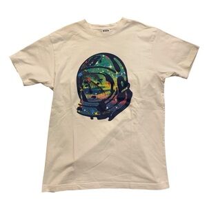 Billionaire Boys Club White Astronaut Helmet Logo T Shirt Size Large